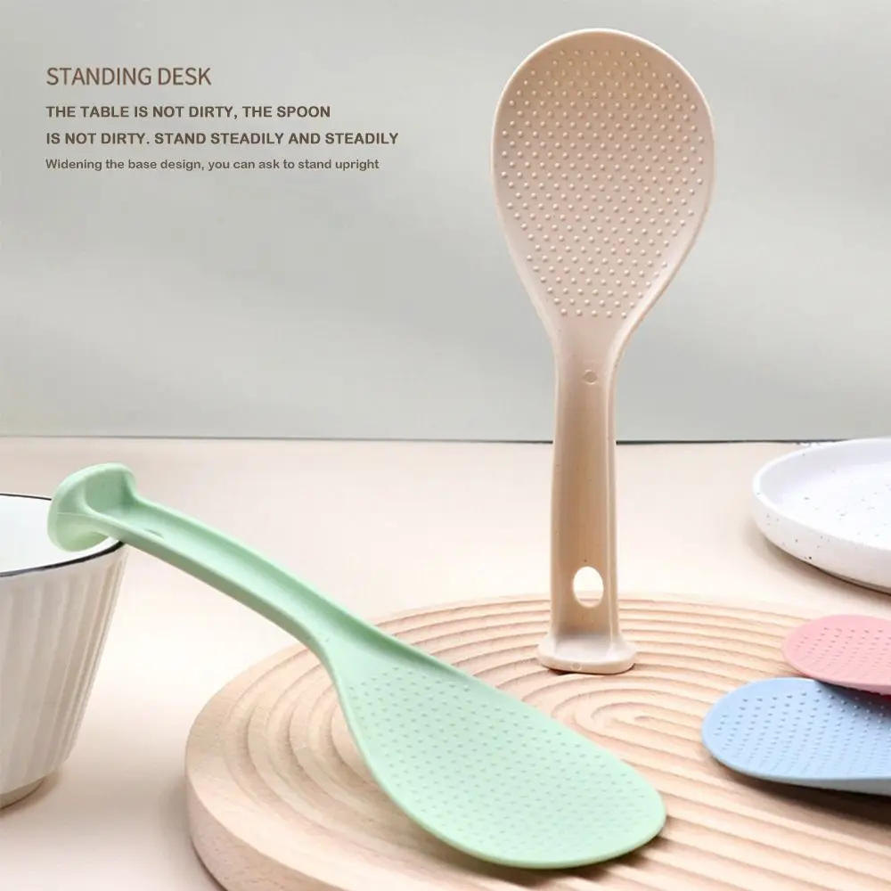 

Durable Non-stick Rice Spoons Standing Anti-slip Rice Paddle Easy to Clean Heat-resistant Rice Scooper Household