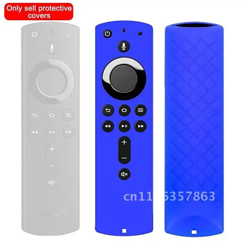 Cover 5.9 Inch Protective Case Soft Silicone Skin Sleeve Shockproof Anti-Slip for Amazon Fire TV Stick 4K Remote Control