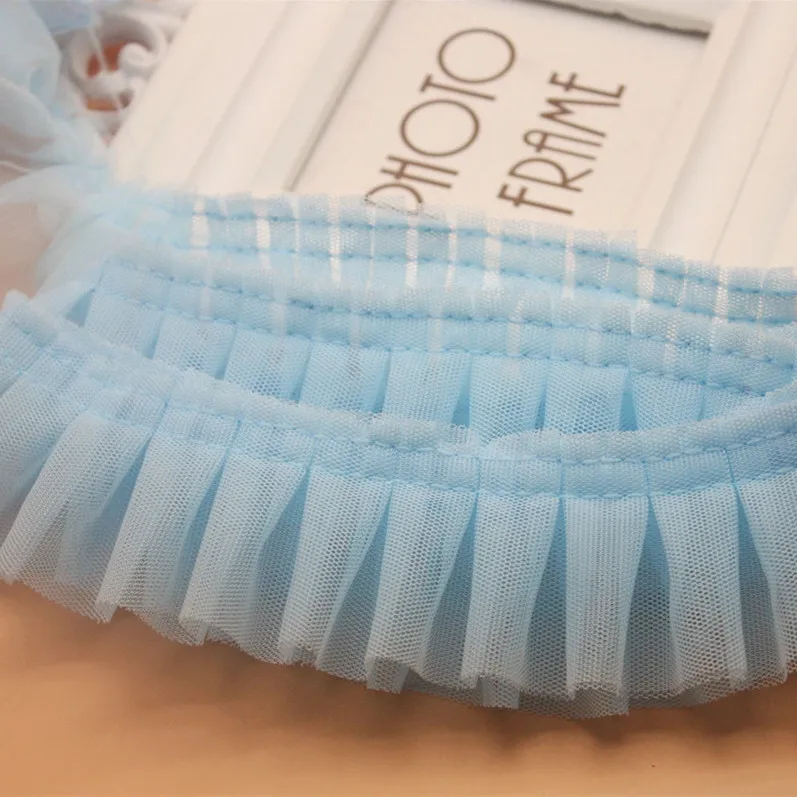 

5cm Double-Layer Mesh Lace Pleated Lace Doll Skirt Versatile DIY Handmade Accessories Ruffle Lace