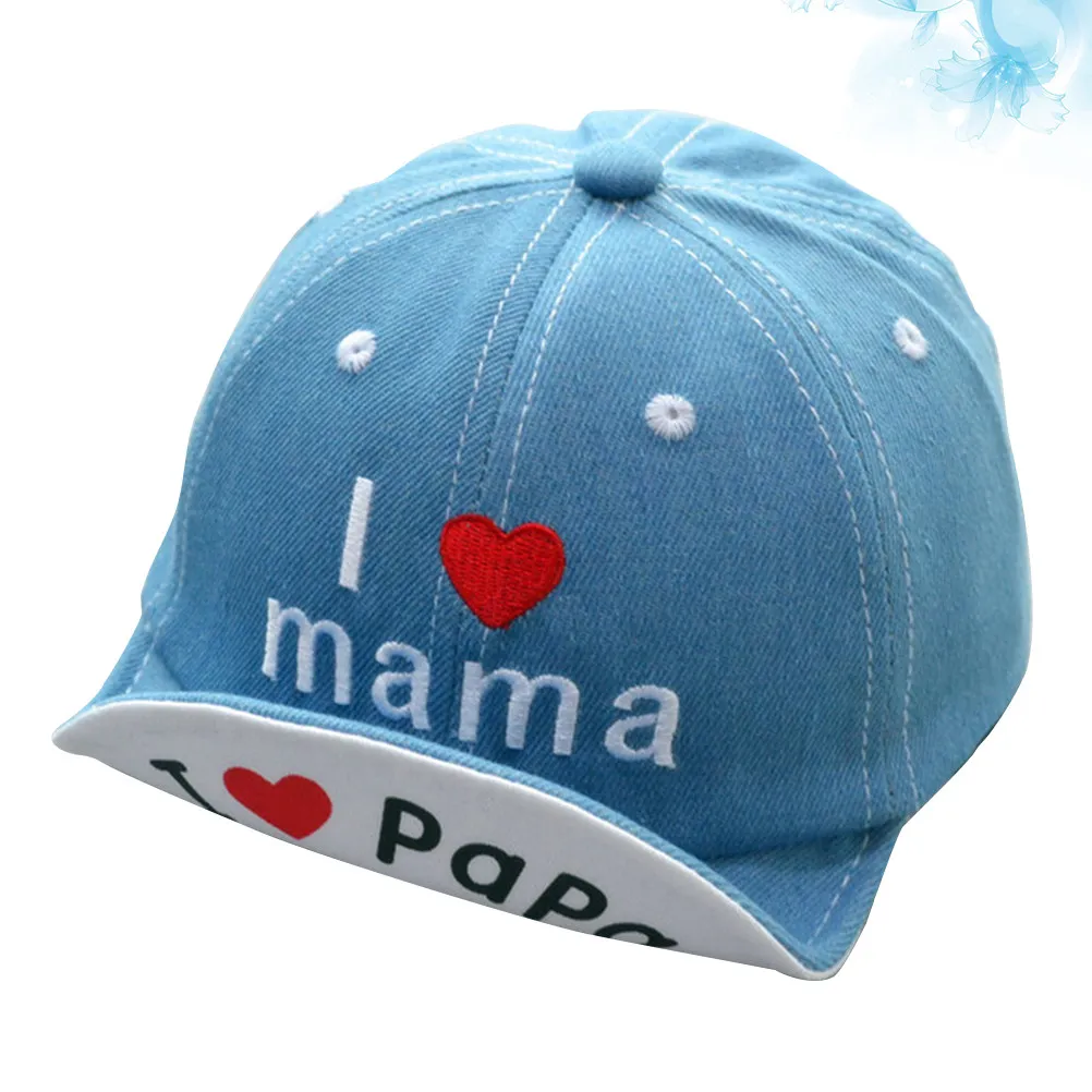 1 unidad de gorro de protección solar para niños, gorro de verano de algodón, azul claro, a la moda, con patrón de lentejuelas de fresa, para playa, vacaciones, pesca, uso diario