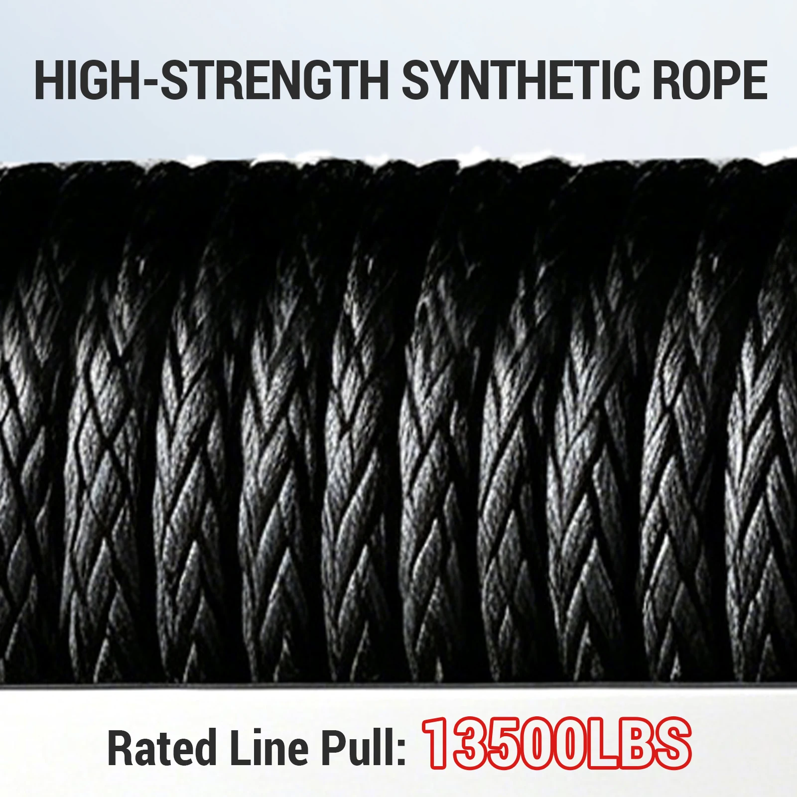 SIHAO Heavy Load Offroad Electric Winch 13500LBS, 27M/92FT Abrasion Proof Synthetic Line, Remote Operated, 12V Vehicle Rescue Gear for 4X4 Truck, ATV, Camper Trailer & Off-Road Utility Vehicle