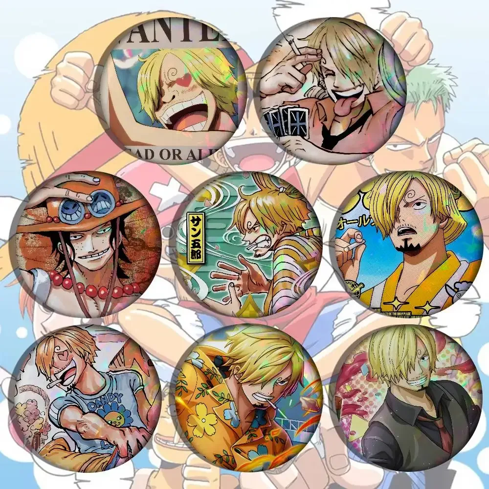 One Piece Sanji Anime Broschen Niedliche Cartoon-Anstecknadel für Jacke und Jeans Geschenk-Accessoire