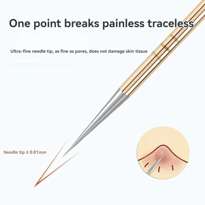 Stainless Steel Beauty Needle Acne Needle Dual-purpose Acne Remover Acne Removing Acne Beauty Tools Pimple Pin 4 PCs Set