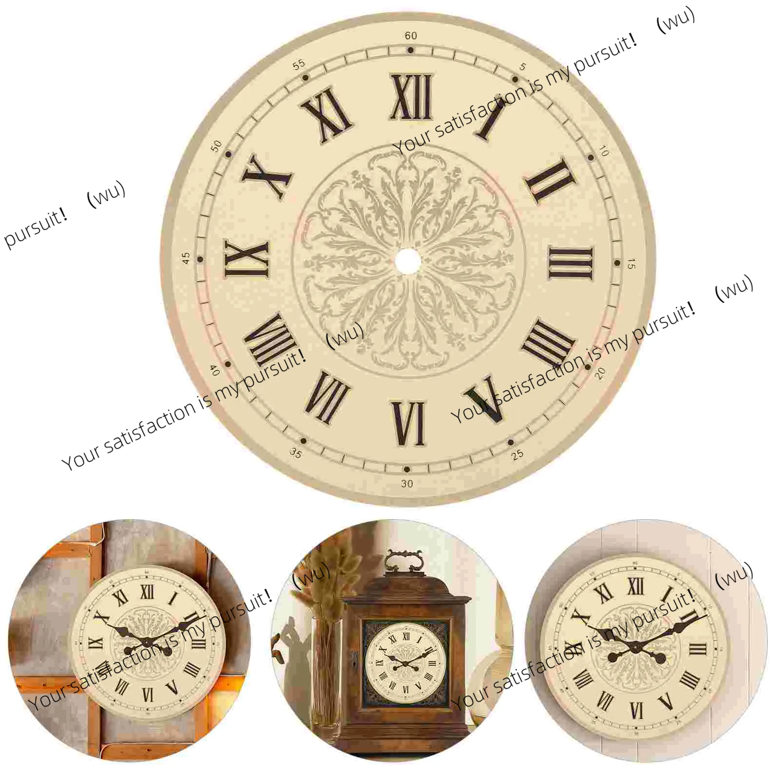 17.3M aluminum plate quartz clock movement parts, wall clock dial replacement DIY watch accessories