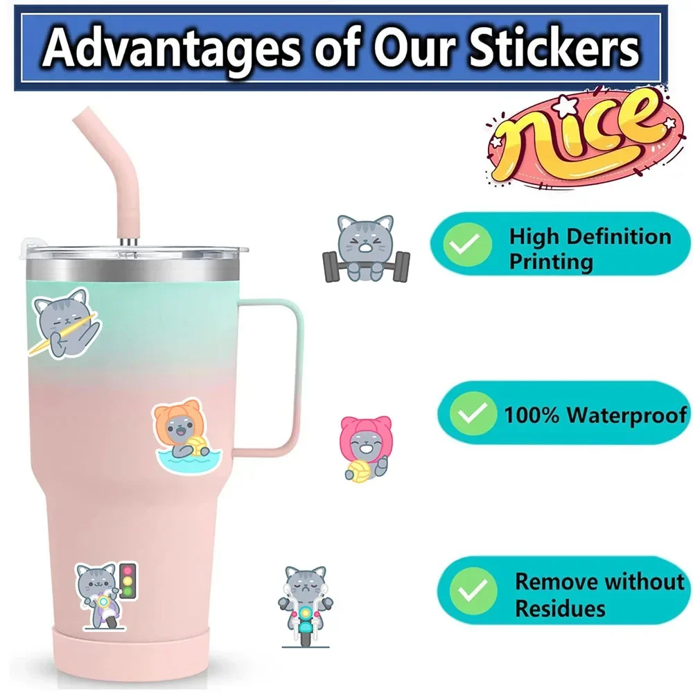500Pcs Cartoon Monster Waterproof Stickers DIY Skateboard Laptop Water Bottle Luggage Funny Decals
