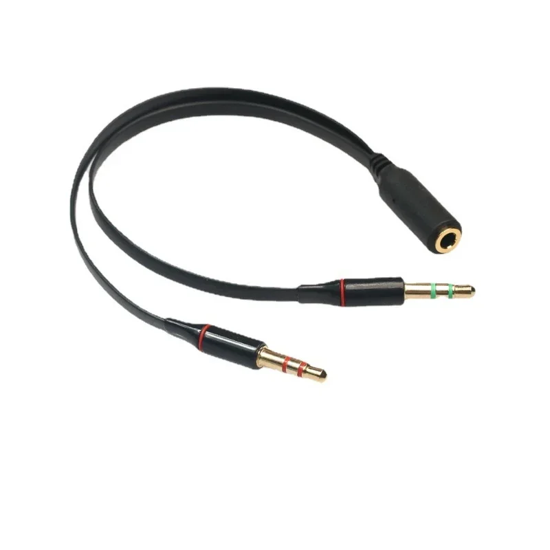 3.5mm Mic Stereo Audio Adapter Audio Cable For PC Laptop 1 3.5mm Female to 2 Male Y-Splitter Cable Audio cable adapter In Stock