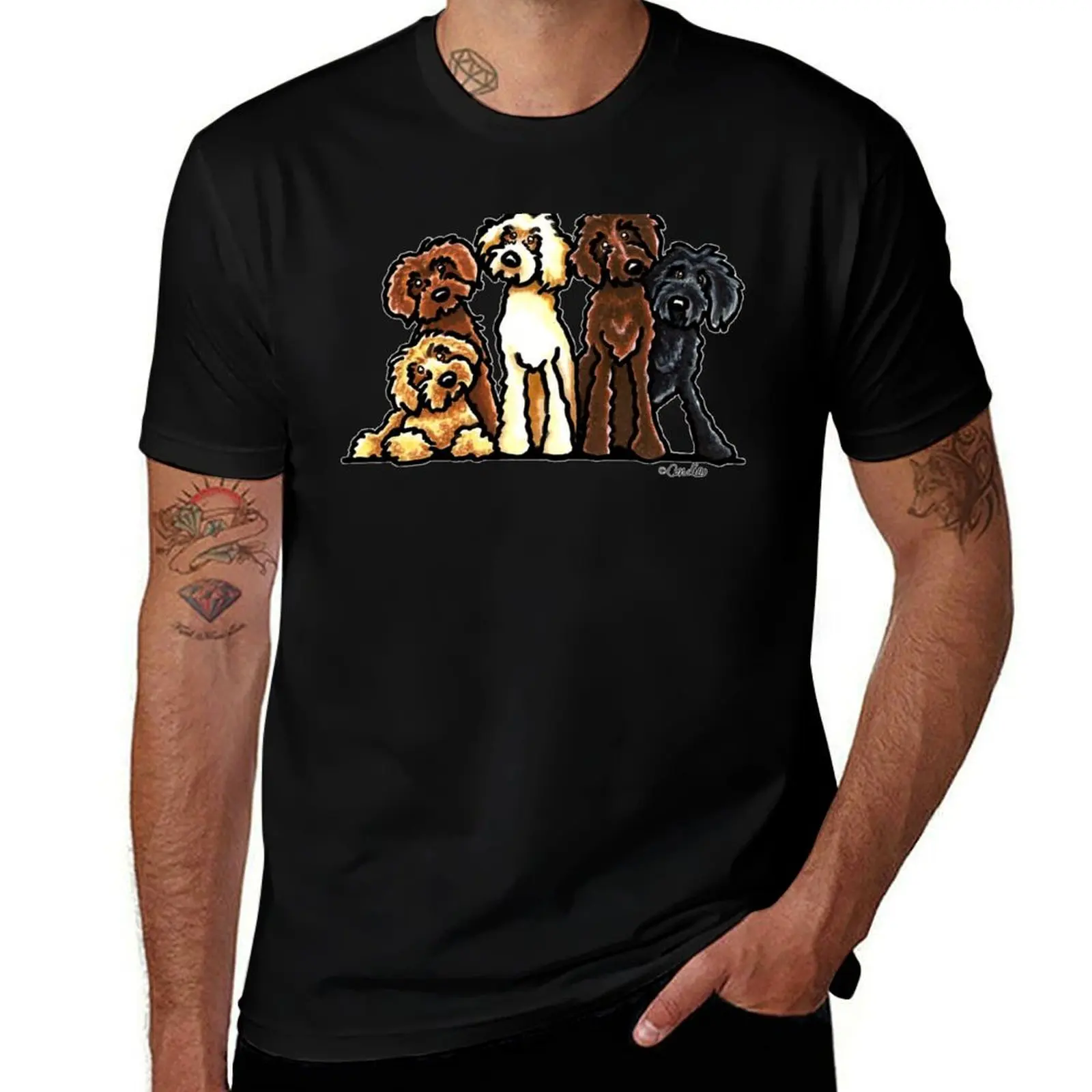 Doodle Rainbow T-Shirt Festival Party Tee Top T-Shirt
