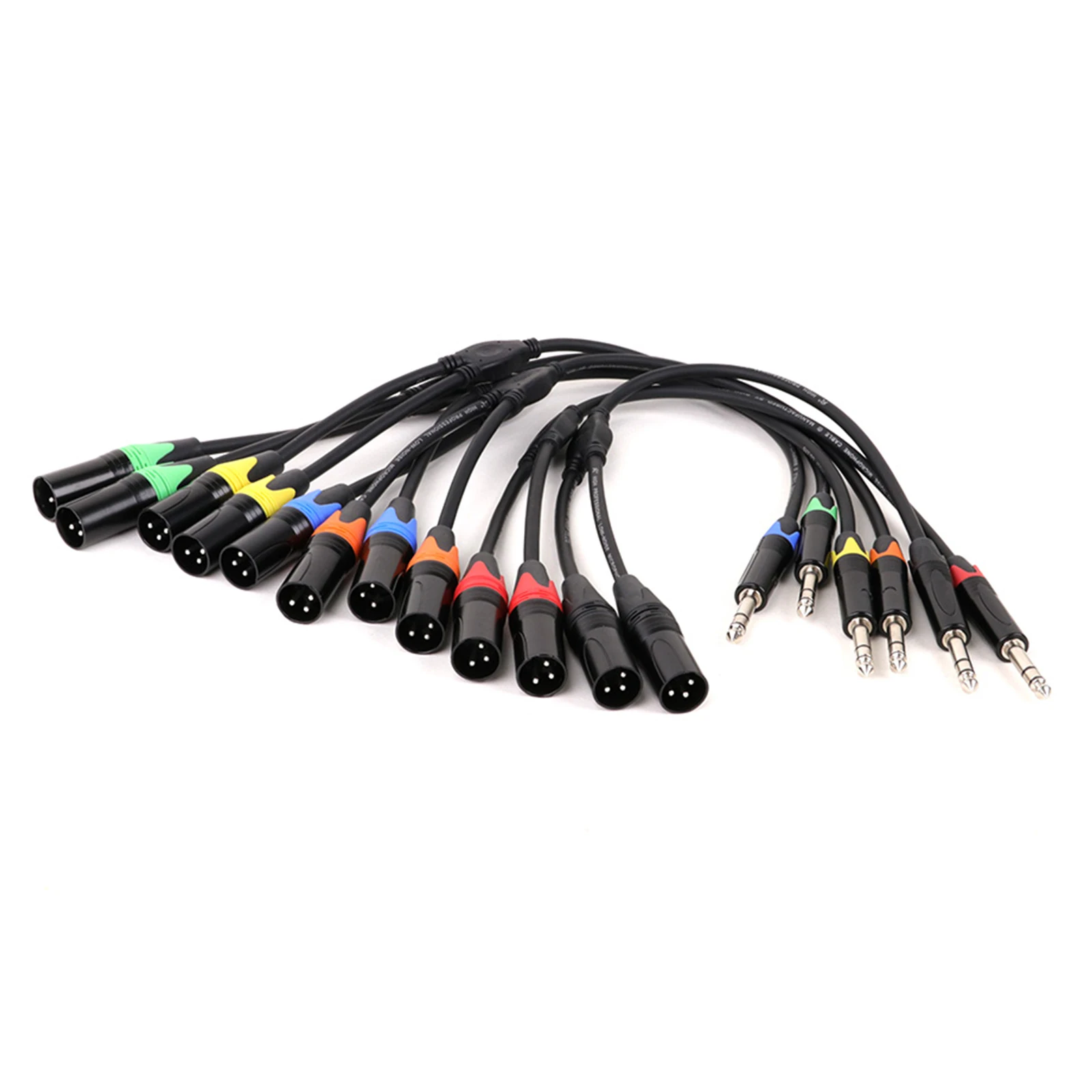 1PC 6.5 do 2 XLR Aduio kabel wysokiej jakości 6.5mm Stereo do Dual XLR kabel mikser głośnik 1/4 Cal TRS Y Splitter ekranowane przewody