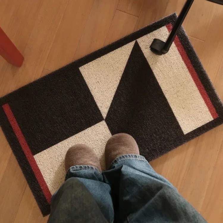 Felpudo de puerta de entrada de la casa de diseño Original, alfombra de entrada de eliminación de polvo antisuciedad cuadrada...