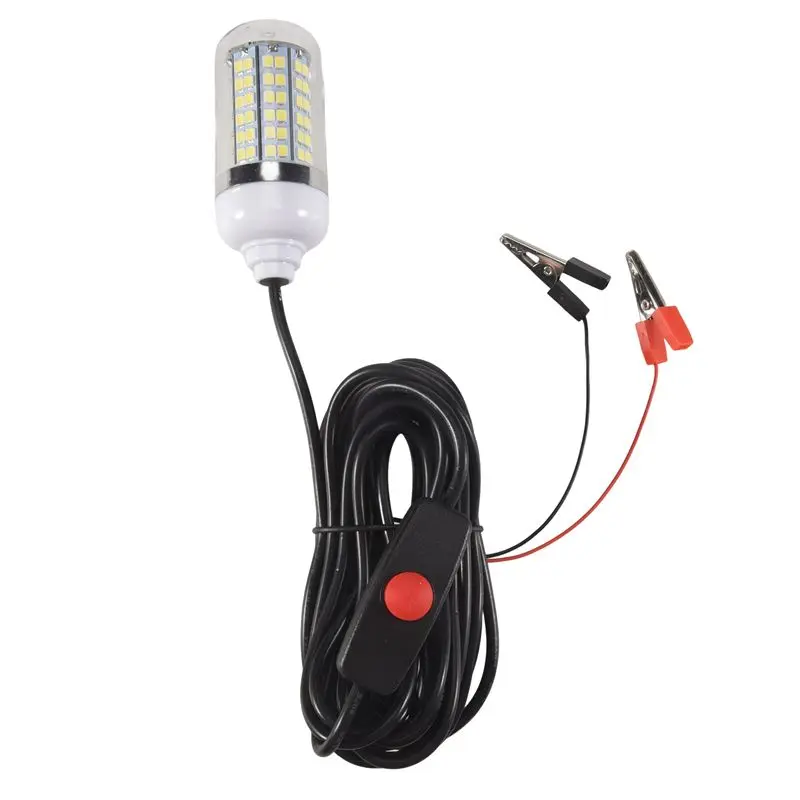 A01F-12V 15W Fishing Light 108Pcs 2835 Led Underwater Fishing Light Lures Fish Finder Lamp Attracts Prawns Squid Krill
