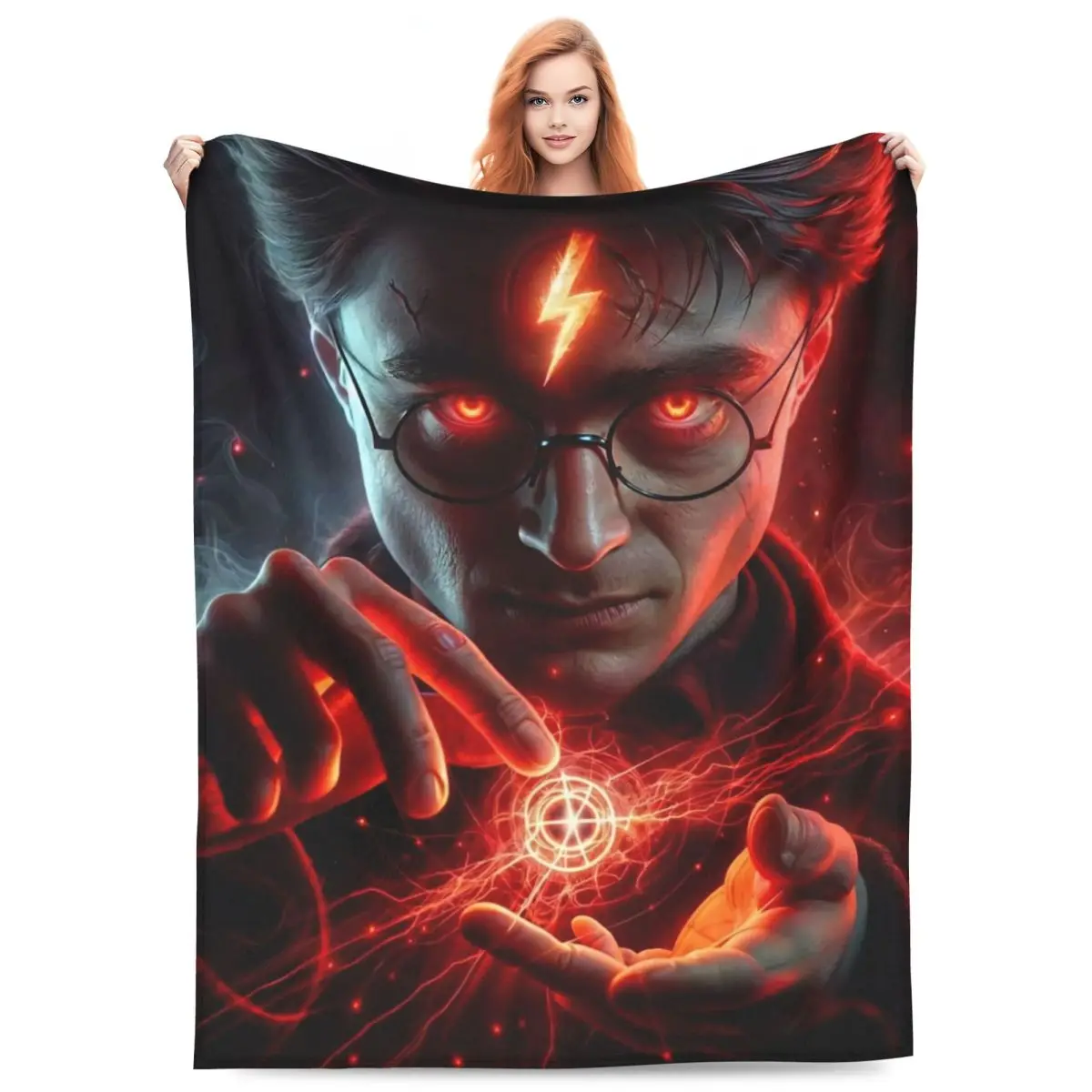 Magic Boy Blanket Harryed Pottered Super Warm Funny Plush Throw Blanket For Living Room Camping Flannel Bedspread Bed Cover