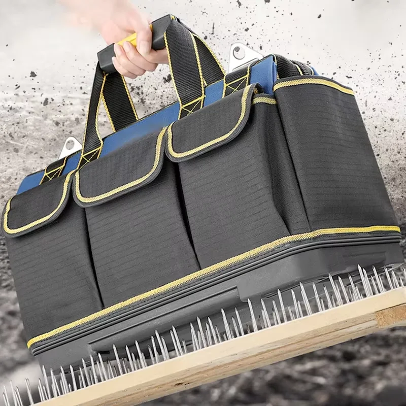 13 Inch Multifunctional Electrician Tool Bag Thicken Large Capacity Waterproof Wear Resistant Multi Pocket Hardware Storage Tool