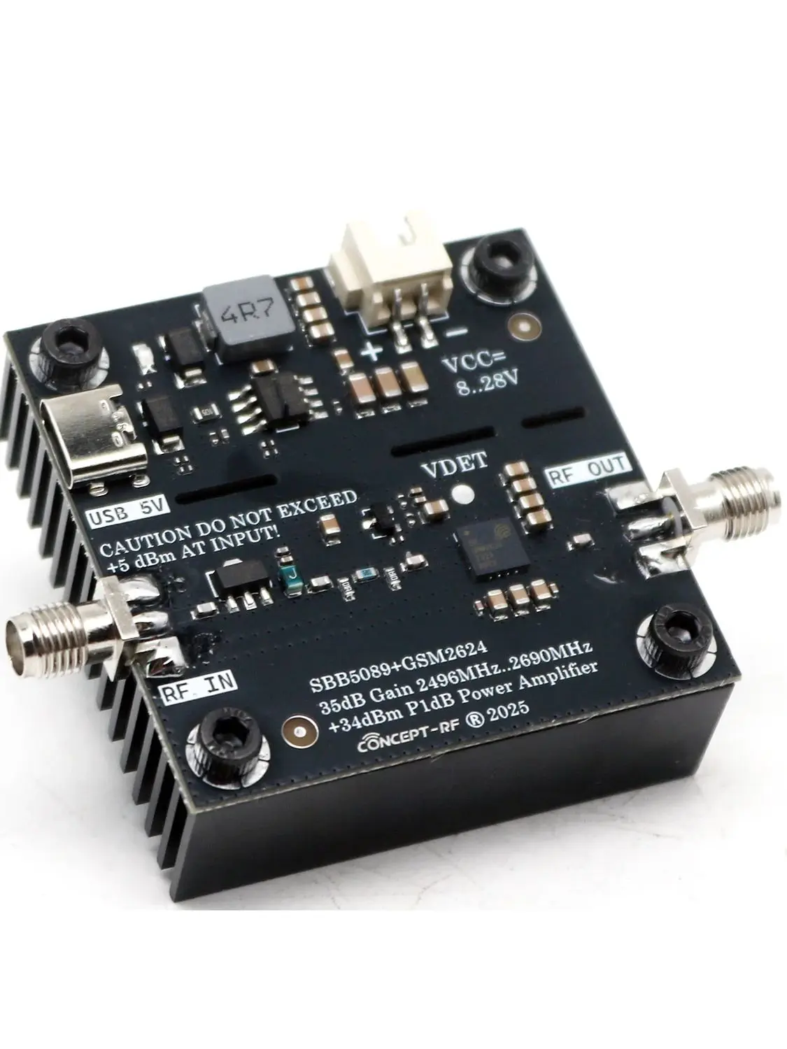 SBB5089 GSM2624 2,4 GHz 2,5 W HF-Leistungsverstärker WIFI PA AMP 35 dB Signal Funksender 2,4 G Bluetooth Videoübertragung Lora