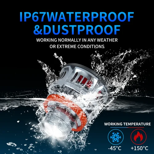 Imagen 2 del producto Bombilla Led antiniebla H11, lente de proyector láser, ventilador de refrigeración Turbo blanco y amarillo, luz antiniebla, luz de conducción para todoterreno ATV UTV