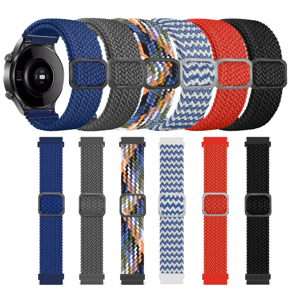 Braided Nylon Strap For Xiaomi Watch S3/S2 46mm 42mm/S1 Pro Active Band For HUAWEI WATCH GT 3  20 22mm Bracelet Accessories Belt