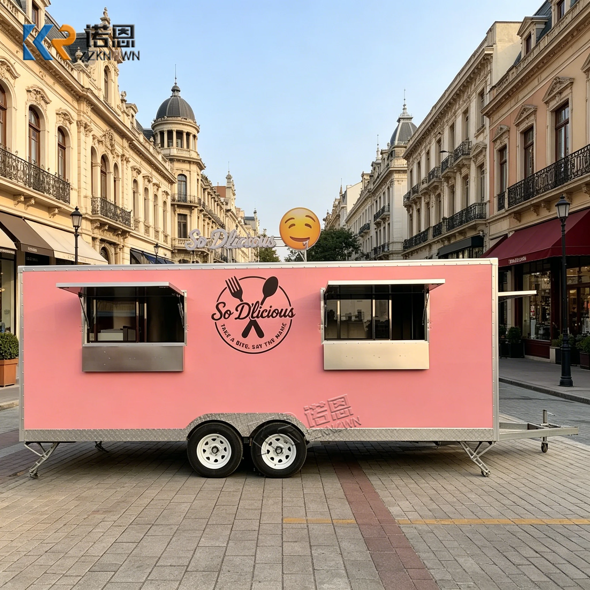 

Premium Ice Cream Food Truck Coffee Trailer Concession Stand Mobile Fast Food Cart