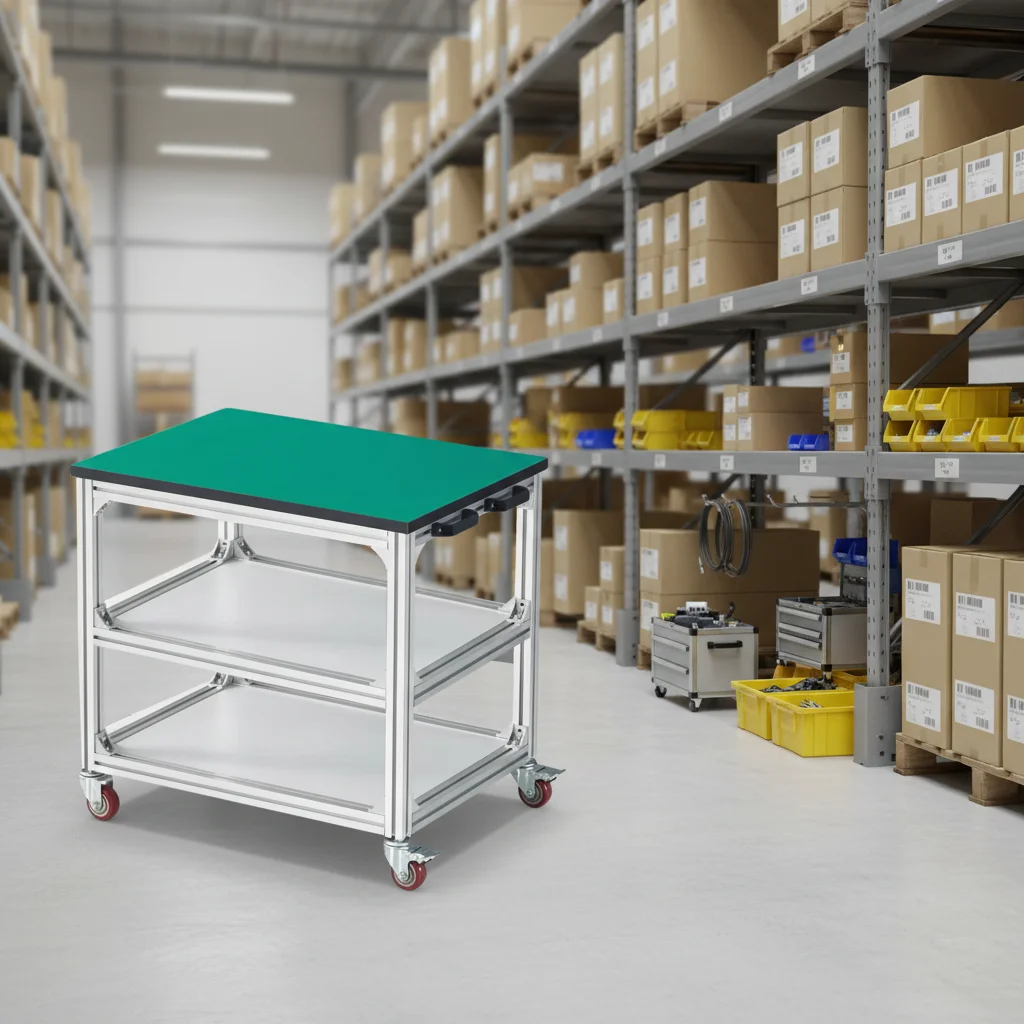 Custom modular assembly workbenches for workshop production lines, industrial aluminum profile workbenches