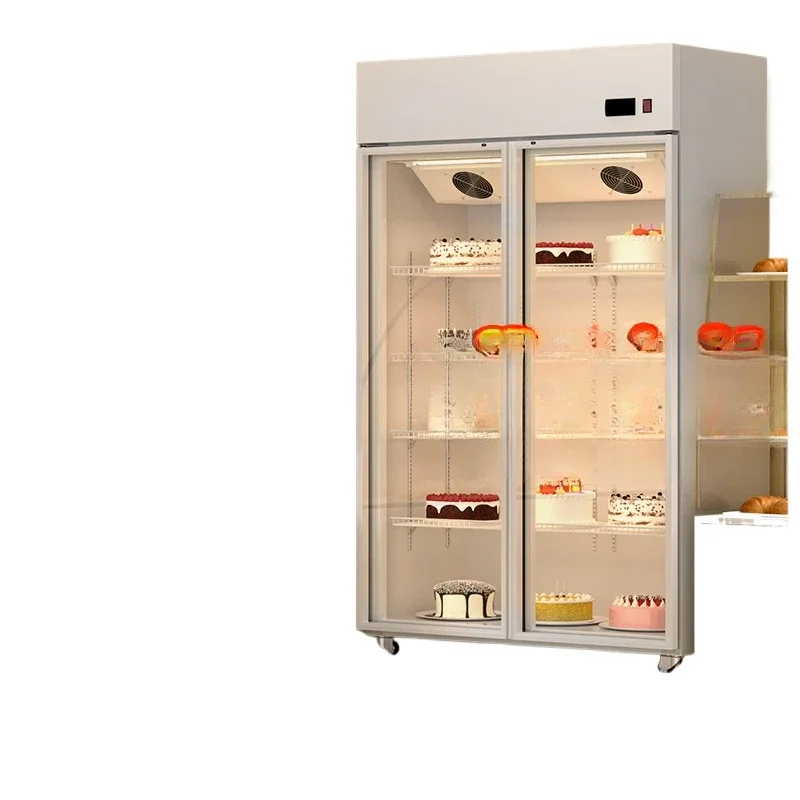 

Fresh-keeping cabinet cake shop refrigerated display cabinet dessert baking vertical air-cooled refrigerator