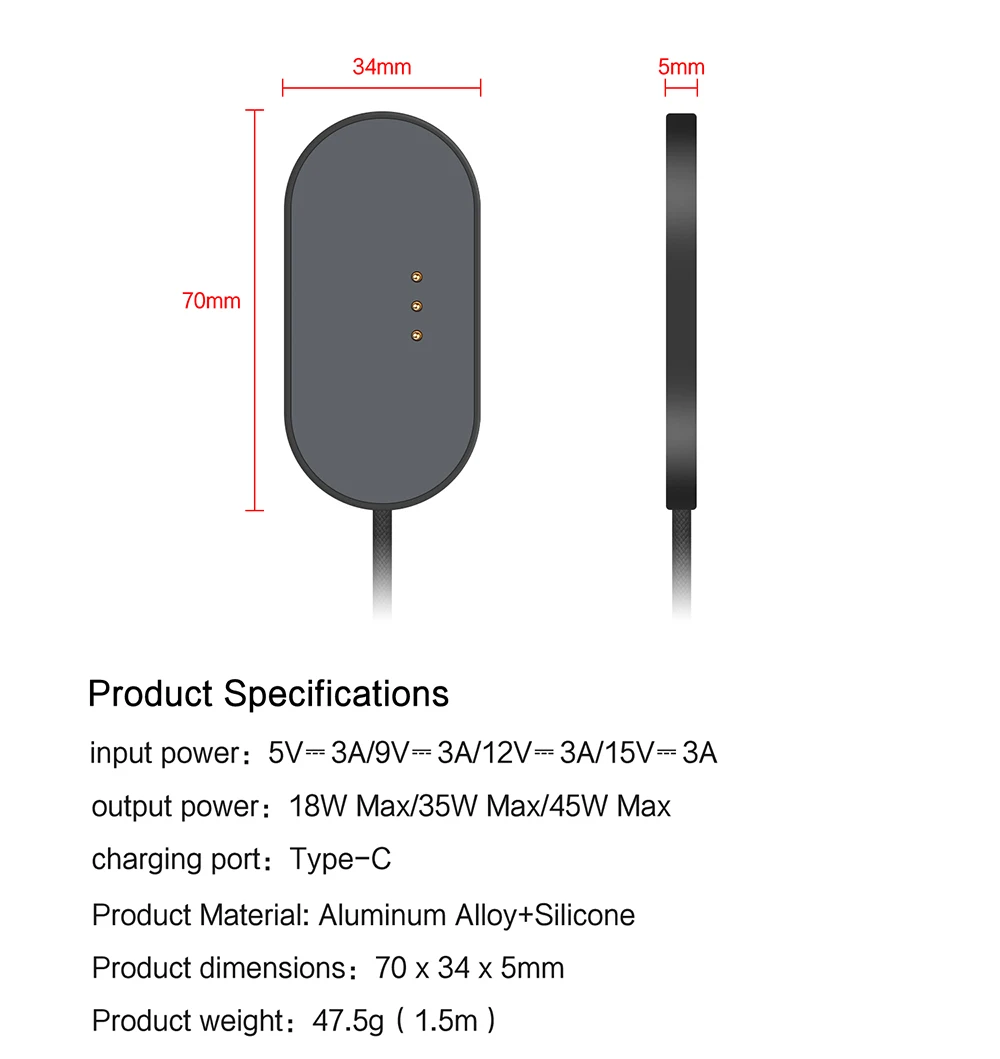 AJIUYU Magnetisches kabelloses Ladegerät für iPad Pro 13 Zoll/11 Zoll/12,9 Zoll/10,9 Zoll, schnelles Laden mit USB-C-auf-C-Ladekabel, intelligentes iPad-Ladegerät – Detail 11