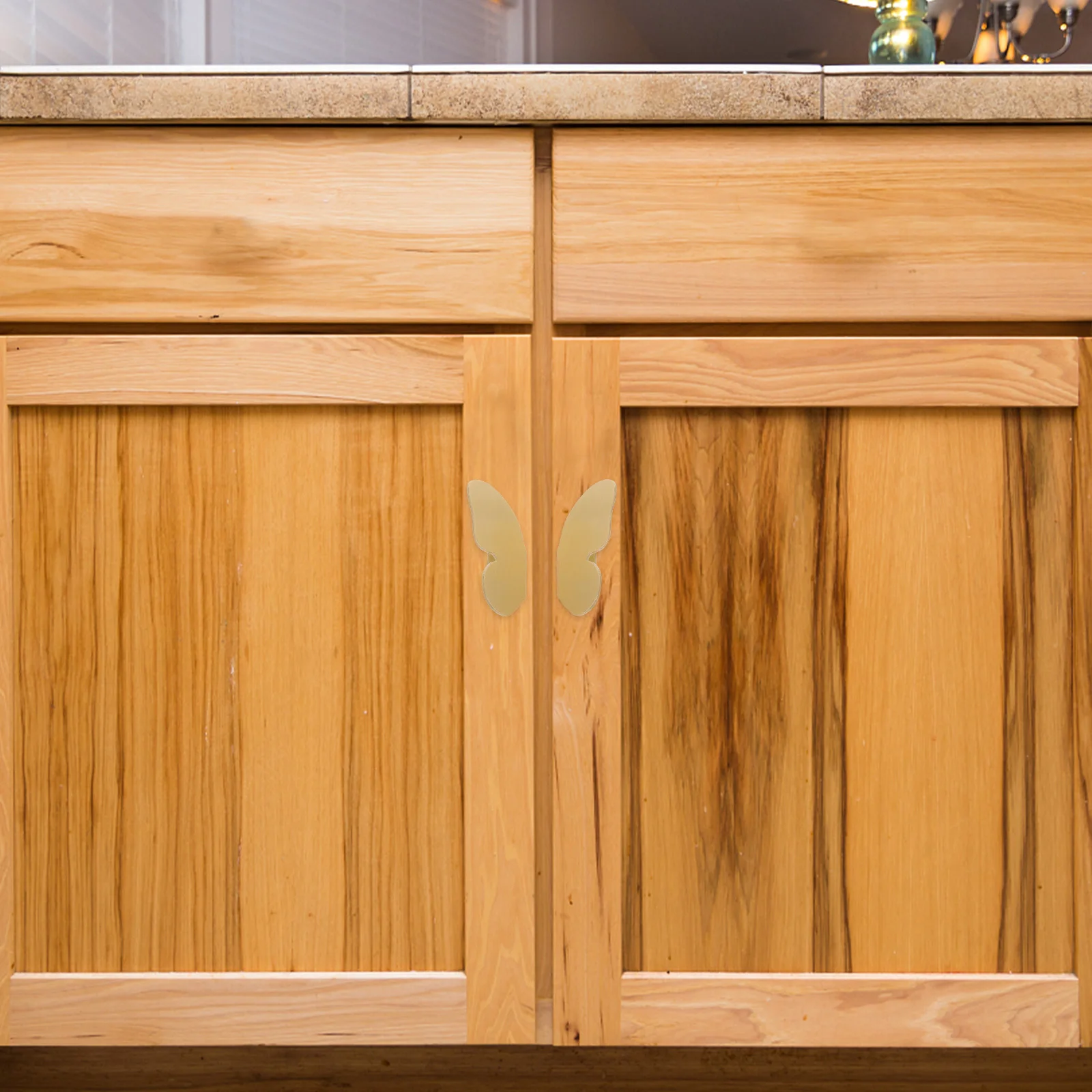 

3Pairs Durable Aluminum Alloy Butterfly Drawer Knobs Elegant Modern Handles for Kitchen Bedroom Study Furniture