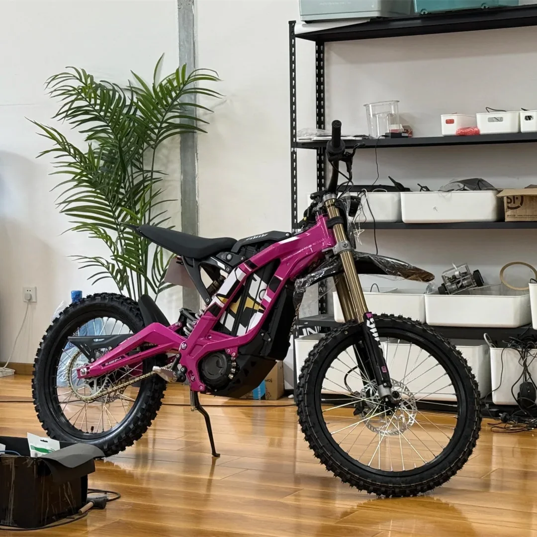 AliExpress 2025 New Cheap  Adult Motorcycle Brand  Electric Motorcycle  8000W 6000w 60v surron pink Light Bee X Dirt Bike