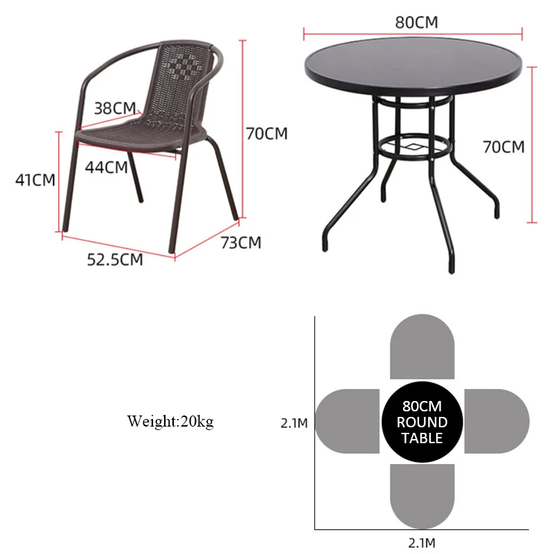 Hot Sale Simple Restaurants Outdoor Table And Chair leisure rattan outdoor furniture