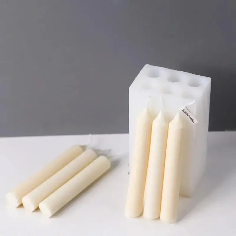 

Cylindrical Pillar Candle Silicone Mold DIY Handmade Craft Making Church Pointed Long Rod Ploe Candle Mold Home Decoration