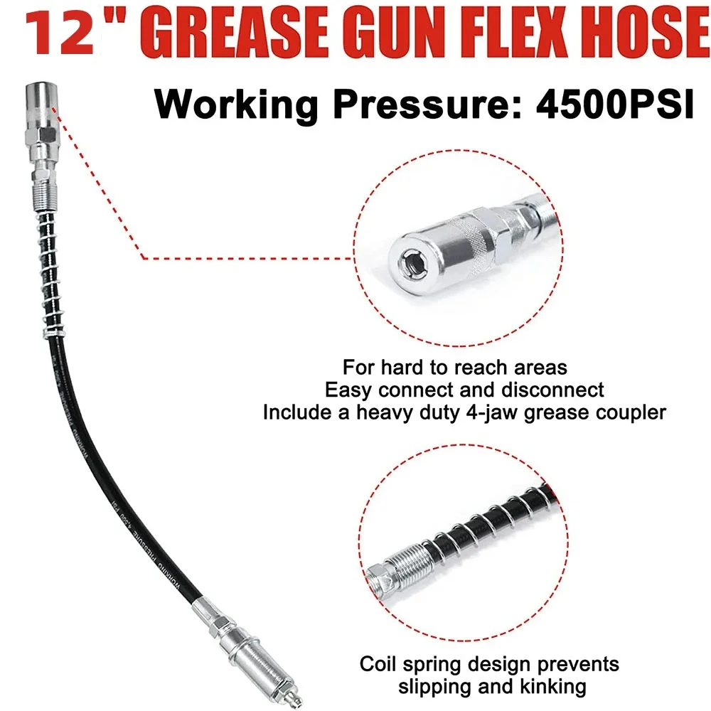 9Pcs Grease Coupler Kit Grease Gun Tip Quick Connect Grease Gun Fittings | Complete Lube Accessories with Pouch