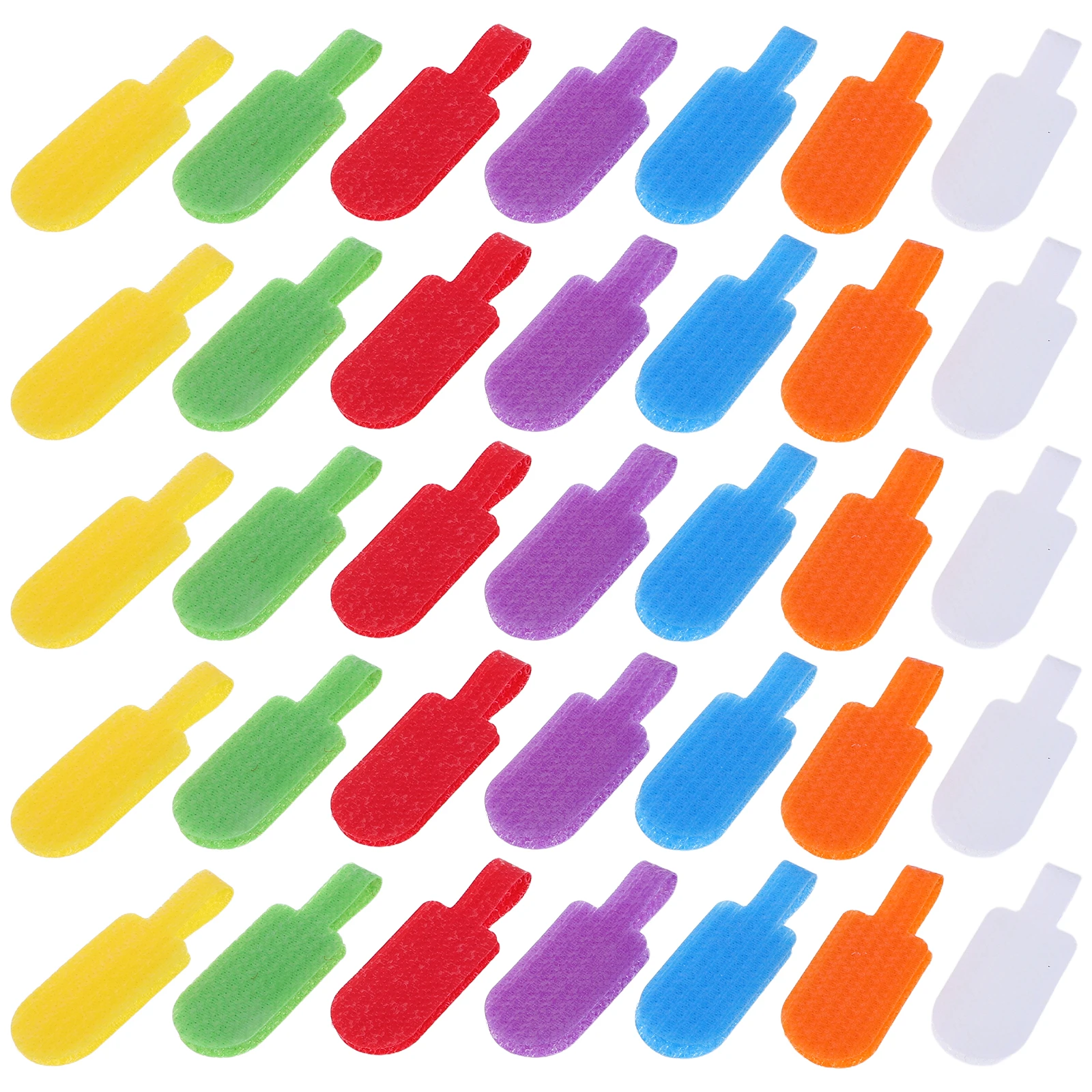 

40 Pcs Writeable Cable Labels Wire Storage Sticker Self-adhesive Multicolor Cord Identification Tags