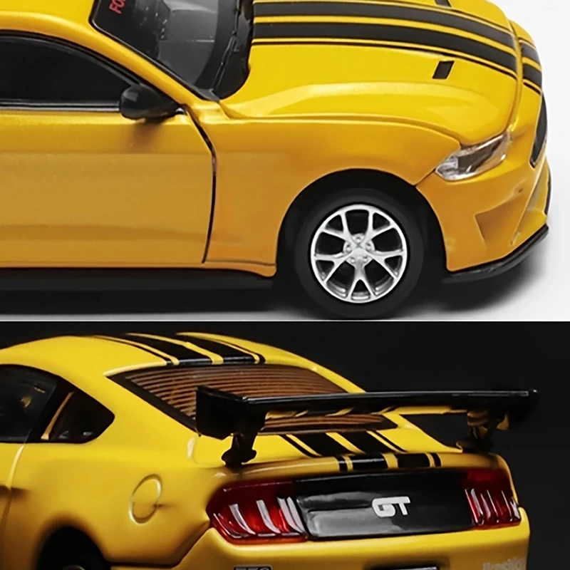 CCA a box of 1:42 Ford Mustang GT yellow can be modified alloy model toy racing car ornaments collection gift