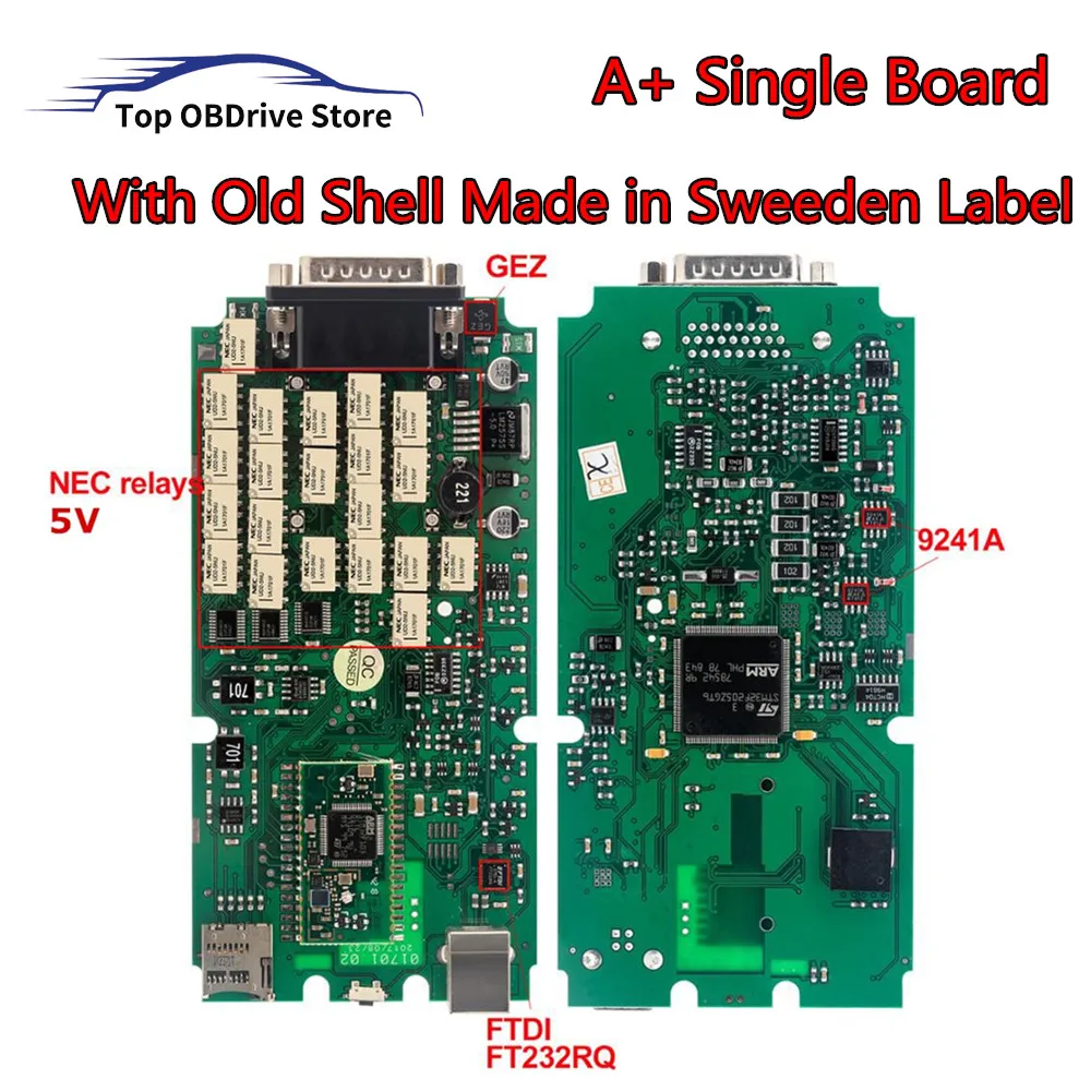 A+ Single Board Multidiag Pro With TCS Pro Scanner 2022/2021.11 With Keygen HW3201 Car Truck OBD2 Diagnostic Tool With 150 Shell