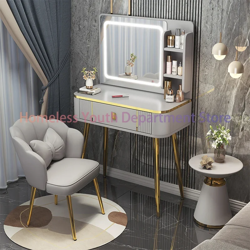 Laci meja rias kecil, Set Furniture Organizer penyimpanan lemari Salon Makeup