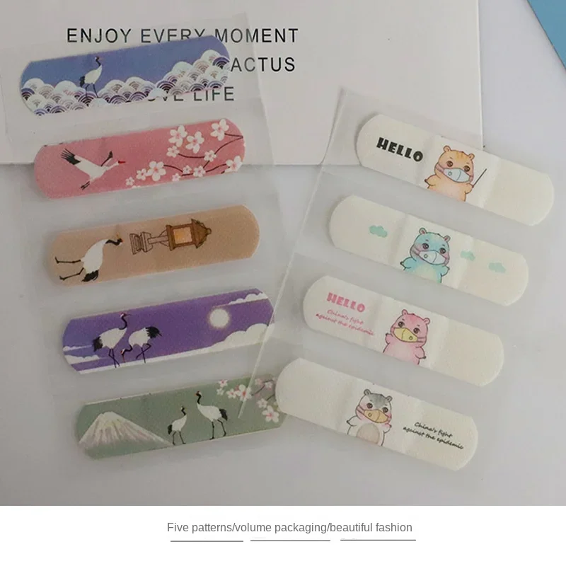 

Children Creative 20pcs Iodine Cotton Swab Adhesive Tape Waterproof Breathable Cute Cartoon Healthy Environmentally Friendly