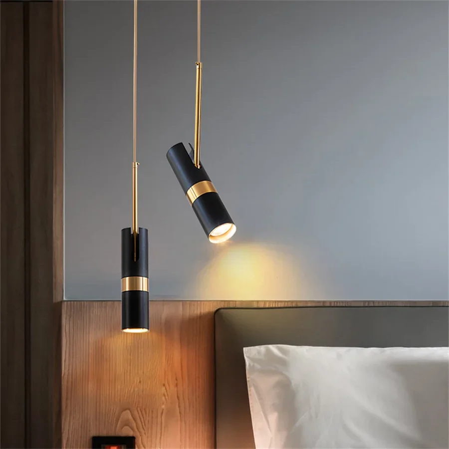 

Adjustable LED Hanging Pendant Light With GU10 Replaced Bulbs Dining Room Kitchen LED Pendant Light Bar Cafe Bar Pendant Lamps
