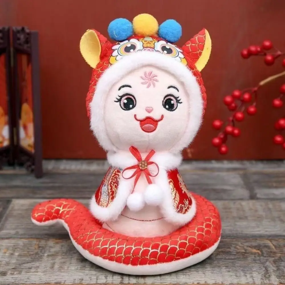 Big Eyes Snake Year Plush Toy Chinese Style The God of Wealth Wealth Snake Year Mascot Toy Cartoon PP Cotton