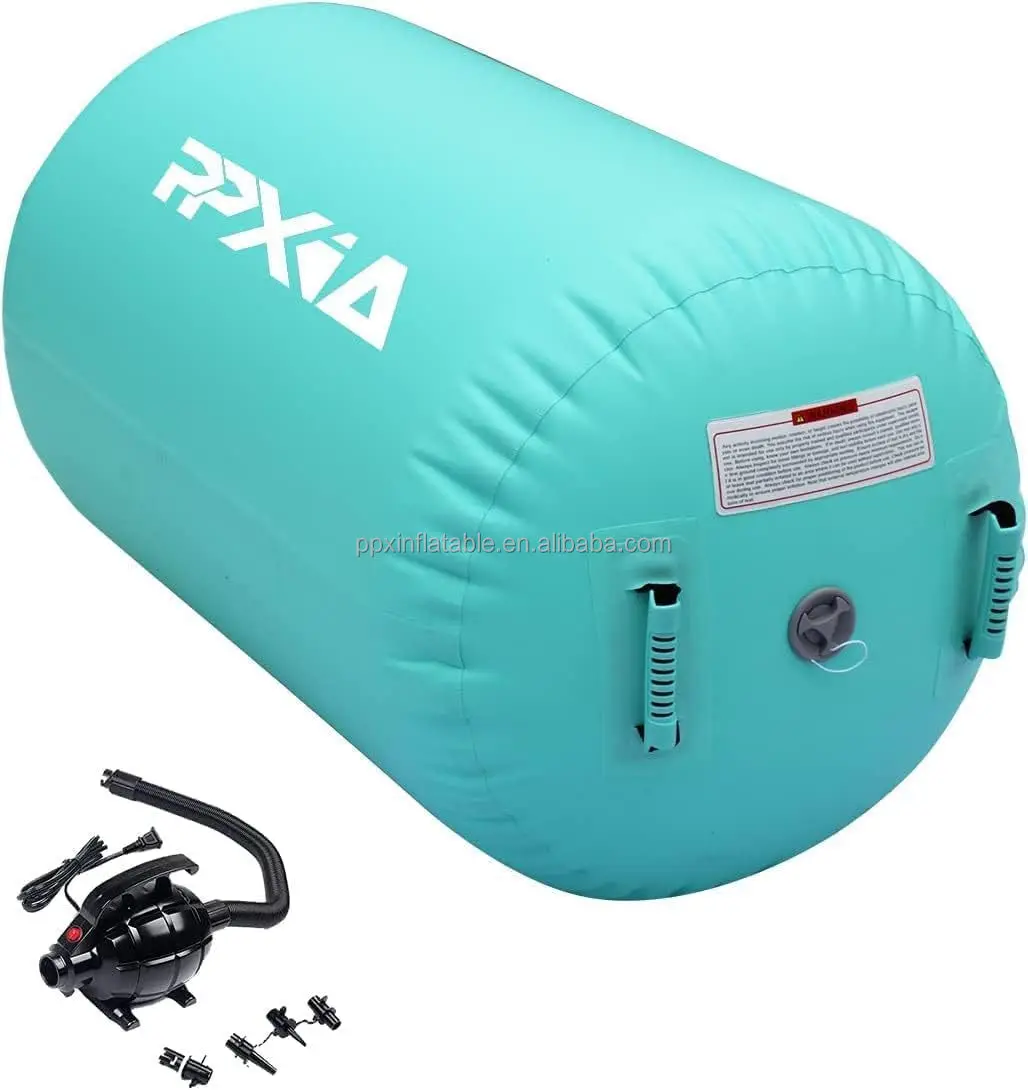 

Custom Training Indoor And Outdoor Sport Yoga Air Barrel Roller Inflatable Tumbling Roller For Gymnastics