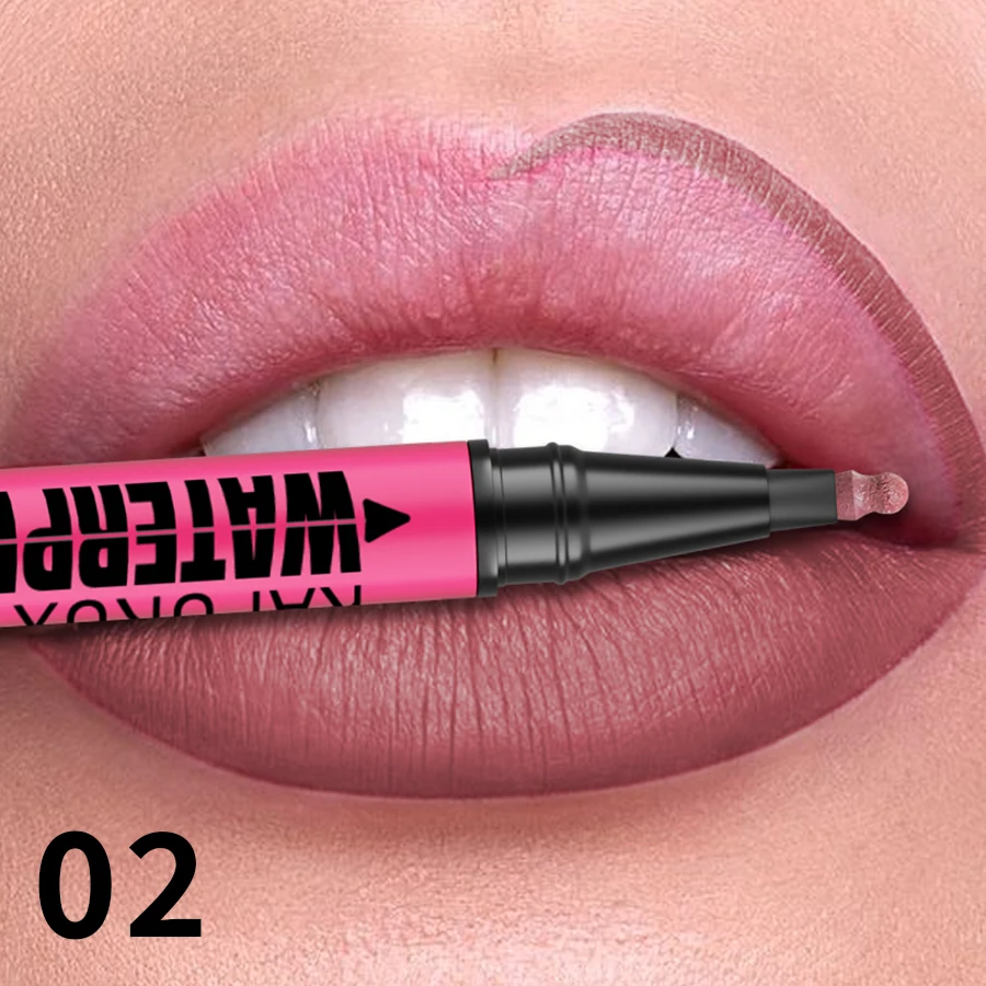 1PC Vloeibare Matte12-Kleur Lipliner Potlood Waterdicht Plumping Vlek Lippenstift Natuurlijke Lip Liner Overzicht Lippen Contour Make-Up