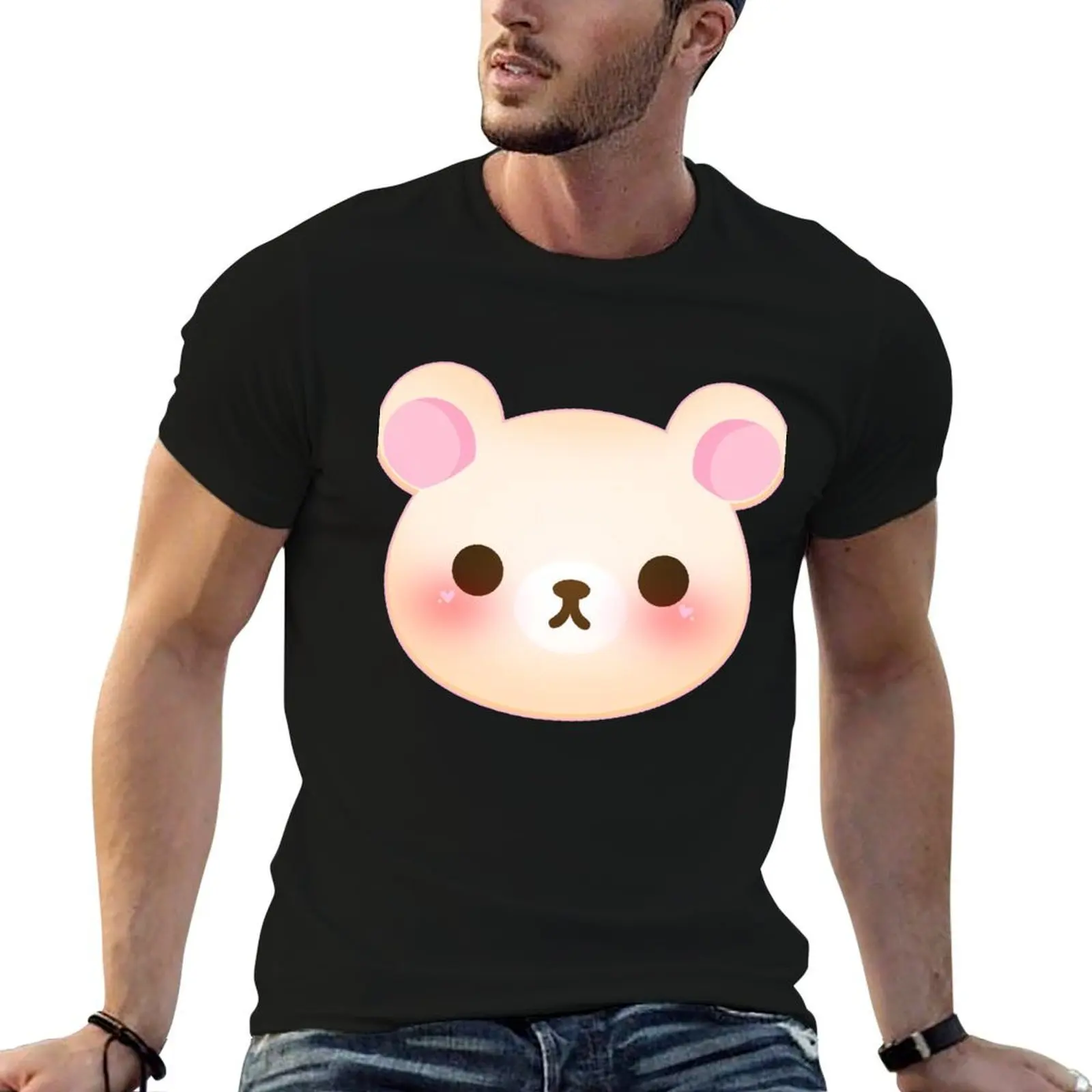 

Korilakkuma Blush T-Shirt anime t shirts oversize black cotton t-shirt plain for man package T-Shirt
