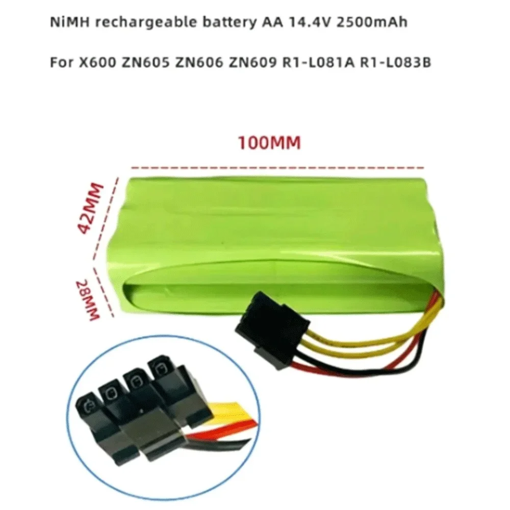 2024 Nowy akumulator 14,4 V 4800 mAh do odkurzacza Redmond RV-R300, RV-R310, Midea VCR03, VCR01, BBK BV3521