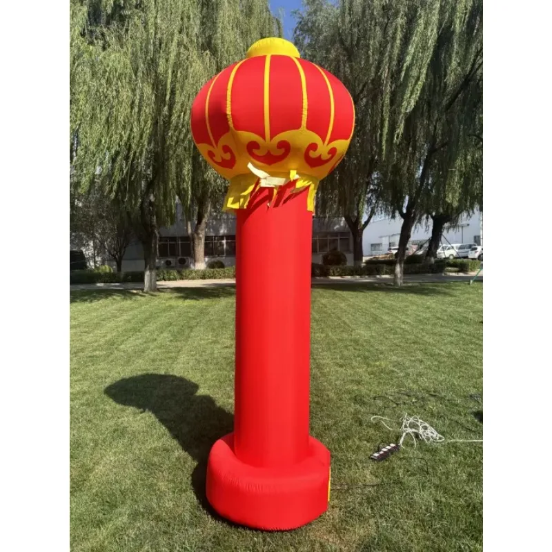 Wholesale Custom Red Lantern Outdoor Waterproof Windproof Oxford Cloth PVC Advertising Arch Inflatable Balloon Holder for Events