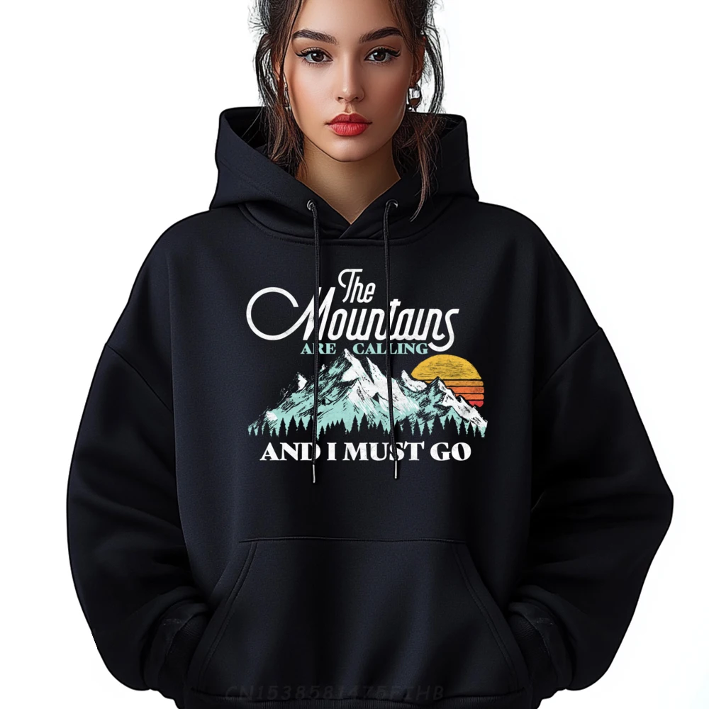 

Mountains Are Calling I Must Go Retro Vintage Sweatshirts Men Graphic Camisetas De Hombre Easter Day