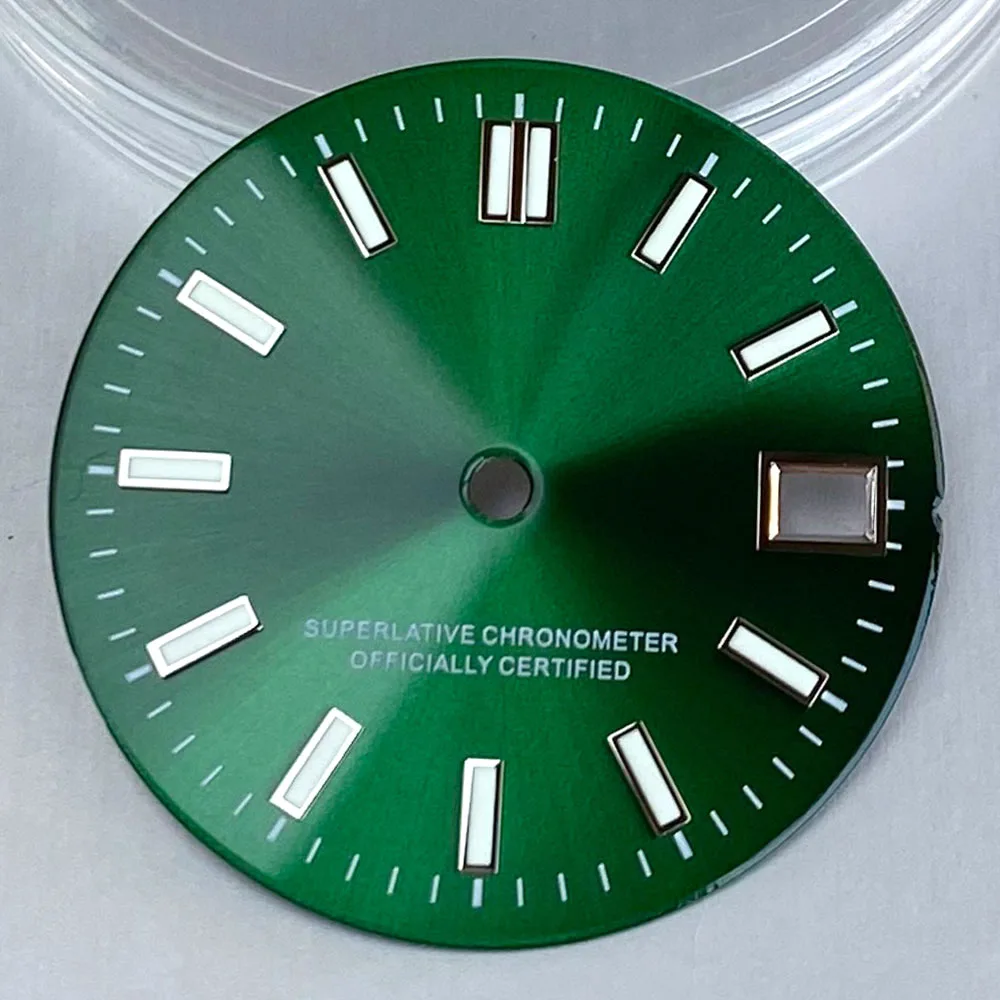 MOD Sterile 29mm Watch Dial Face Hands Set Luminous Black Blue Silver Orange Fit NH35 NH36 Movement Men Watch Accessories Part