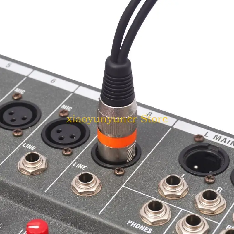 P9JB Audios Adapter Cable 1 Male to 2 Female 3Pin Y Cable Balanced Microphone 3Pin Male to Double Female Audios Cable