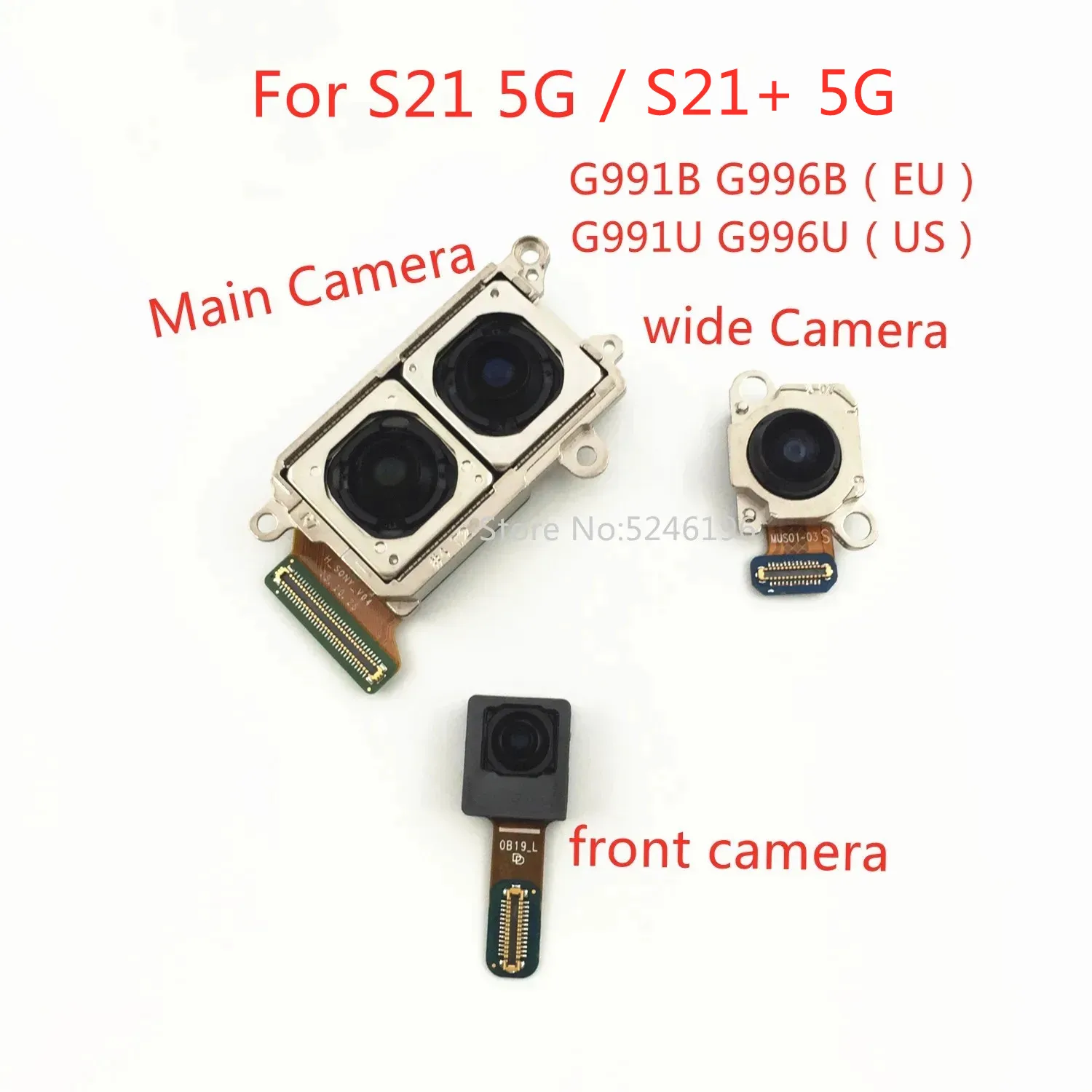 

1pcs Back big Main Rear Camera front camera Module For Samsung Galaxy S21 G991B S21+ 5G G996B (EU) S21 G991U S21+ 5G G996U (US)