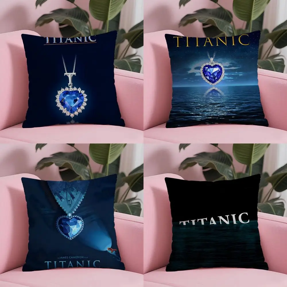 Federa per cuscino Ocean H-Heart Sapphire, peluche corta, stampa fronte-retro, lavabile in lavatrice nella calda fodera per cuscino invernale