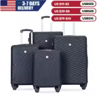 Travelhouse Luggage set 4-Piece ABS Suitcase With Spinner Wheels