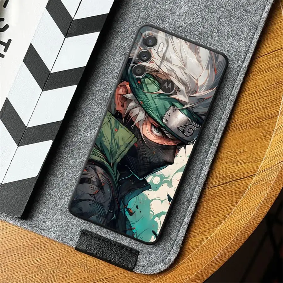 Cool Retro Kakashi Case for Motorola Mot G32 G60 G51 G73 G53 G30 G71 Edge 20 Pro 30 Lite G22 Edge40 G52 G60s G50 Black Soft