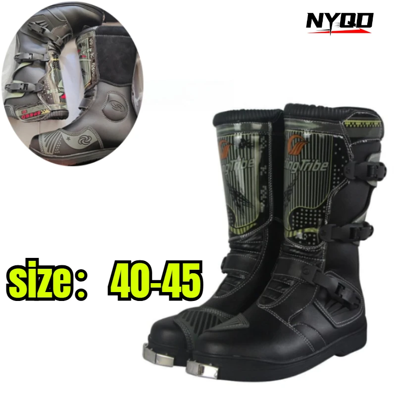 

Мотоциклетные гоночные ботинки для мужчин и женщин, профессиональная внедорожная мотоциклетная обувь, защита от падения, ботинки для верховой езды, botas para moto