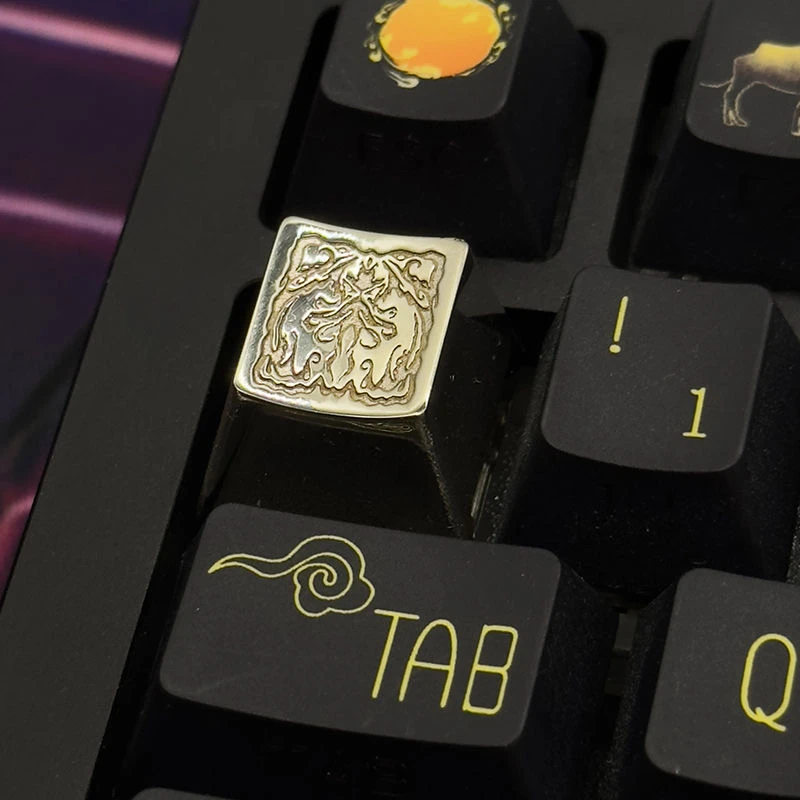 Metal Keycaps Copper Polished and Glossy Custom 1/1.25/1.75/2/2.25/2.75U Keycaps for Mechanical Keyboard Gamer Accessories Gift