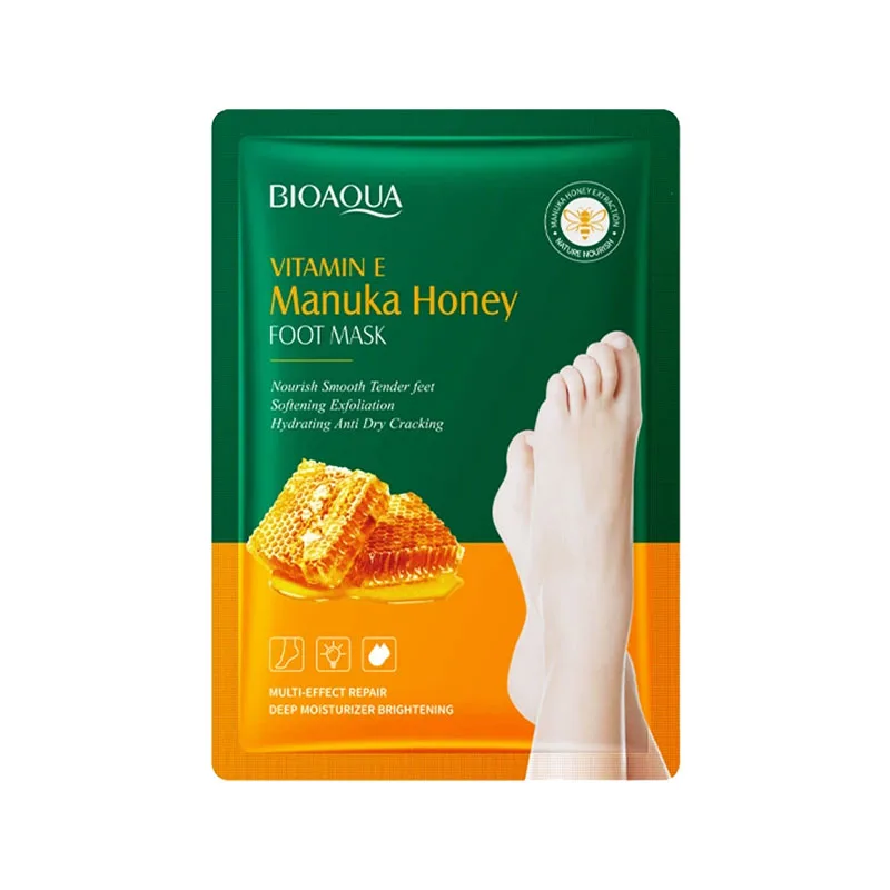 1/3/5 Pairs BIOAQUA Honey Exfoliating Foot Mask Feet Pedicure Remove Dead Skin Moisturizing Foot Exfoliator Feet Masks Skin Care